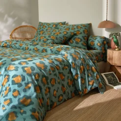 Linge de lit Pedro en polycoton imprimé peau de bête