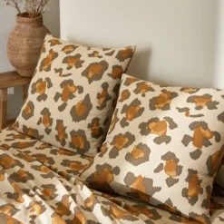 Linge de lit Pedro en polycoton imprimé peau de bête