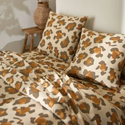 Linge de lit Pedro en polycoton imprimé peau de bête