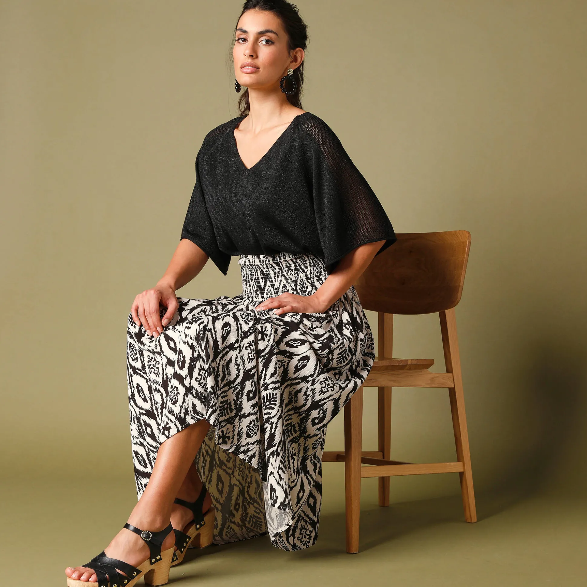 Loose trui in Lurex® tricot