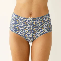 Maxislip in stretchkatoen met bloemenprint - set van 4