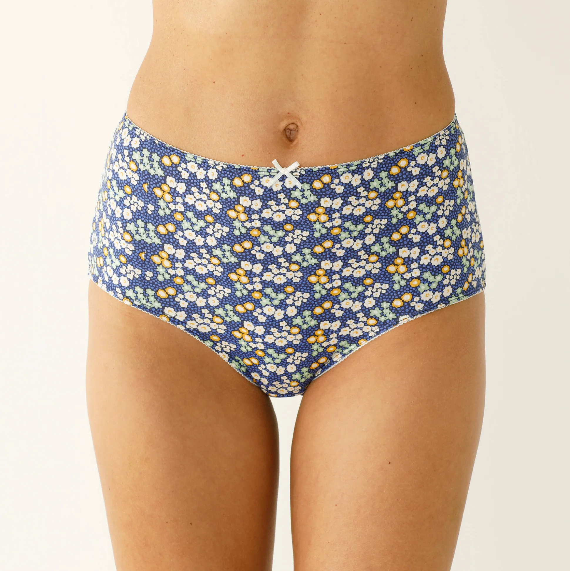 Maxislip in stretchkatoen met bloemenprint - set van 4
