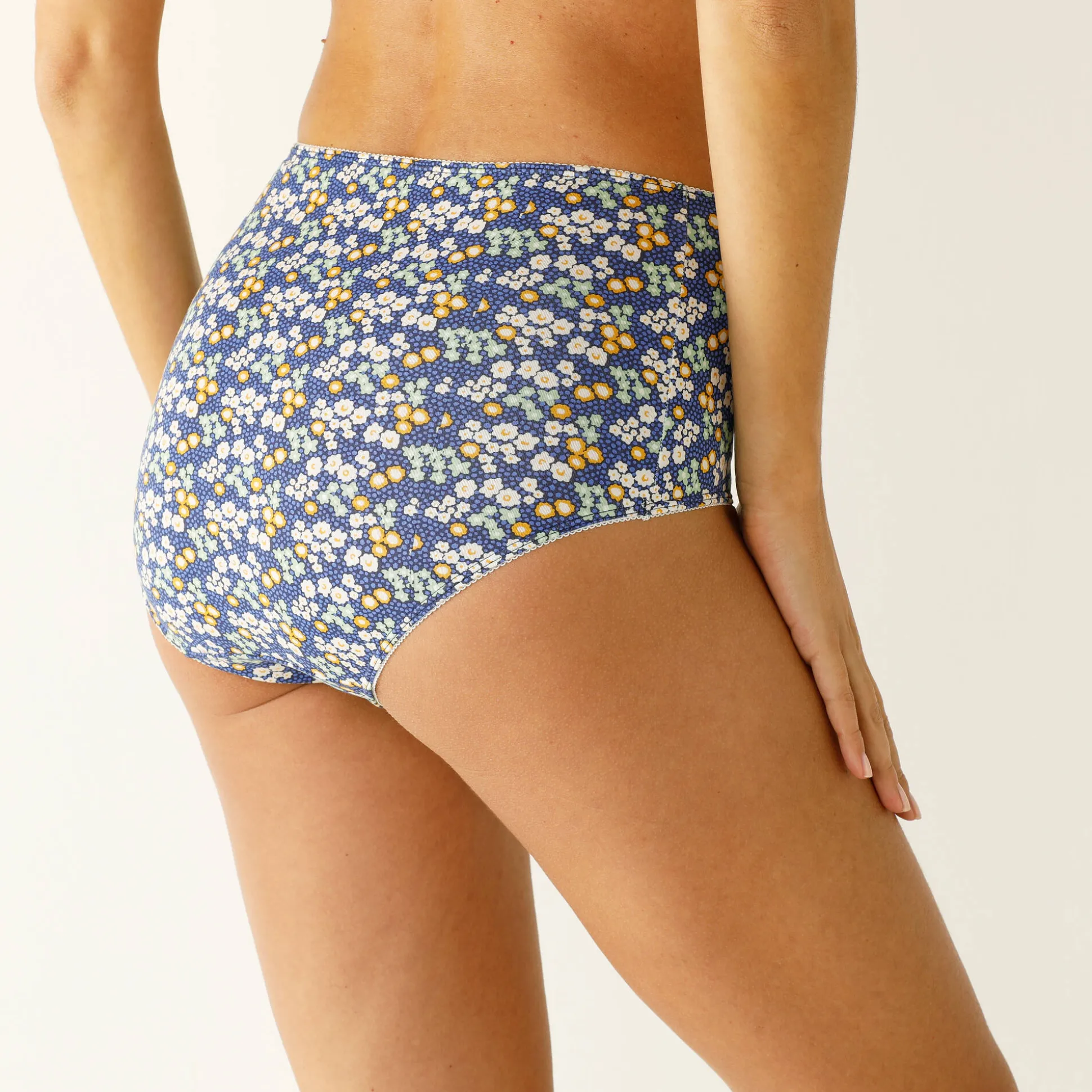 Maxislip in stretchkatoen met bloemenprint - set van 4