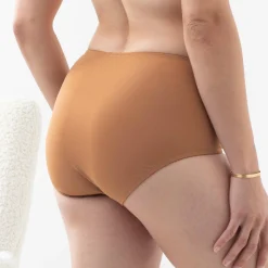 Maxislip met hoge taille in geborduurde microvezel en tule