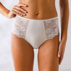 Maxislip met hoge taille in microvezel en rekbare kant - set van 2
