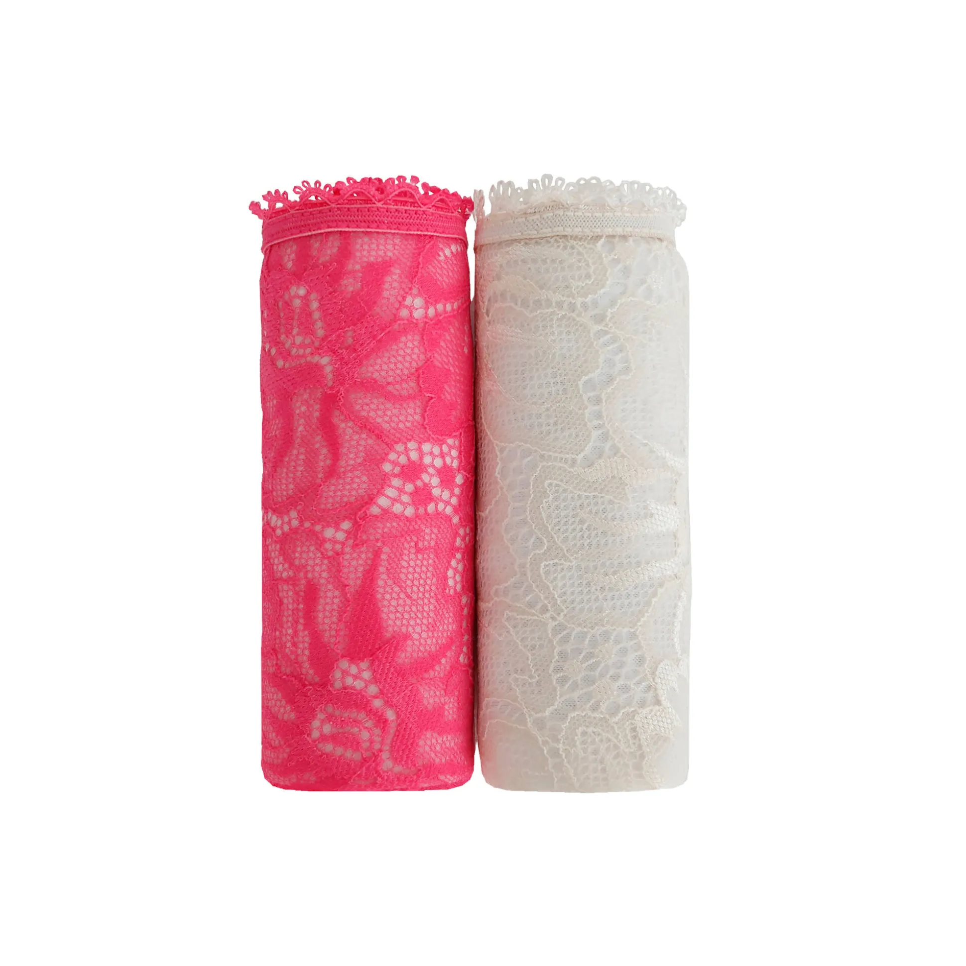 Maxislip met hoge taille in microvezel en rekbare kant - set van 2