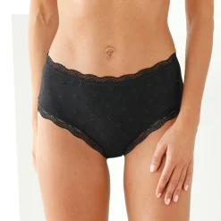 Maxislip met hoge taille in katoen en stretchkant - set van 3