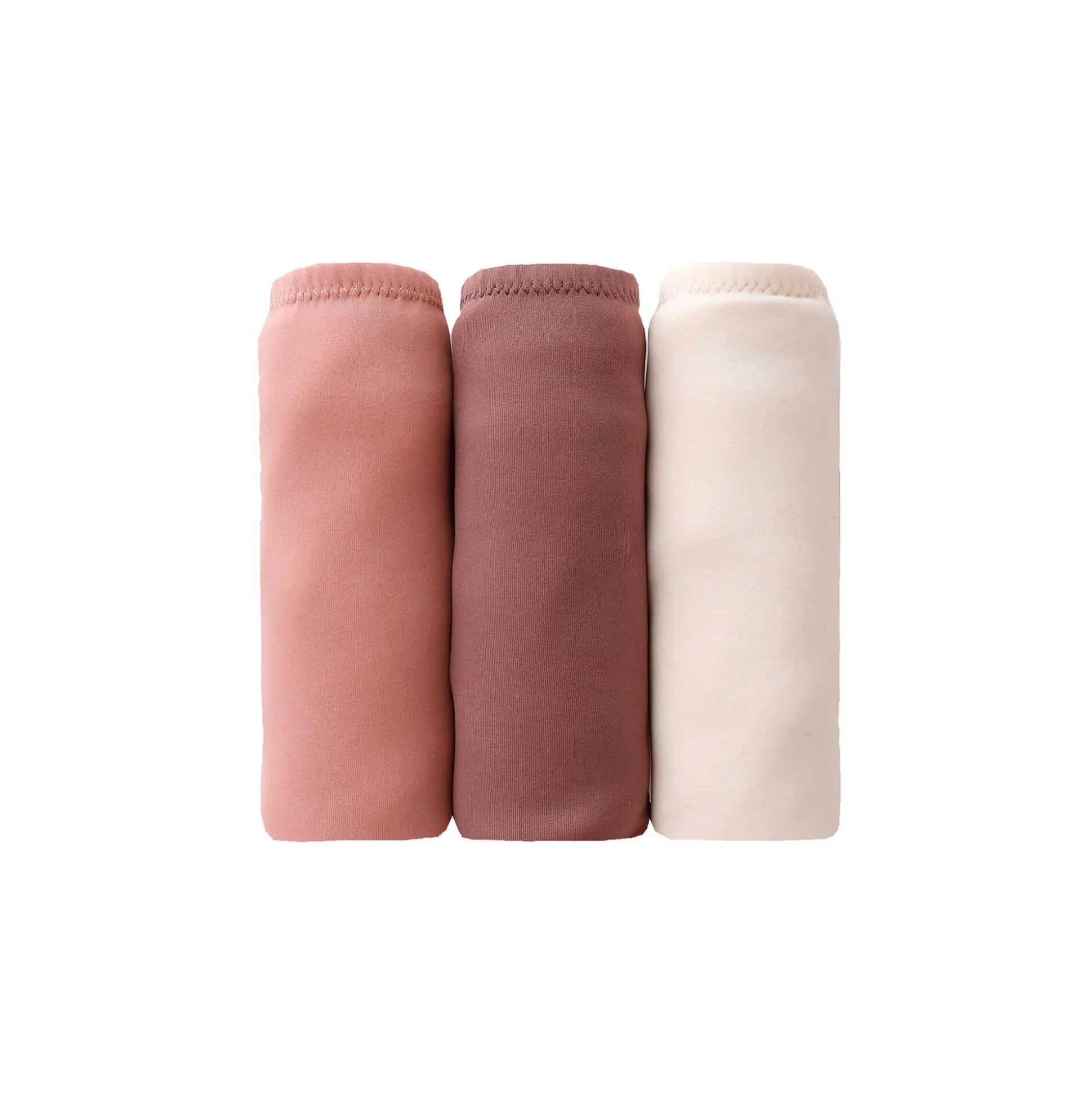 Maxislip met hoge taille en kanten tailleband in microvezel - set van 3