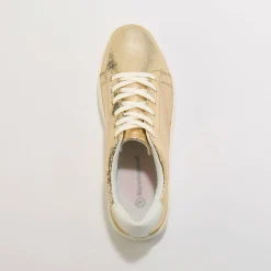Metallic sneakers met veters