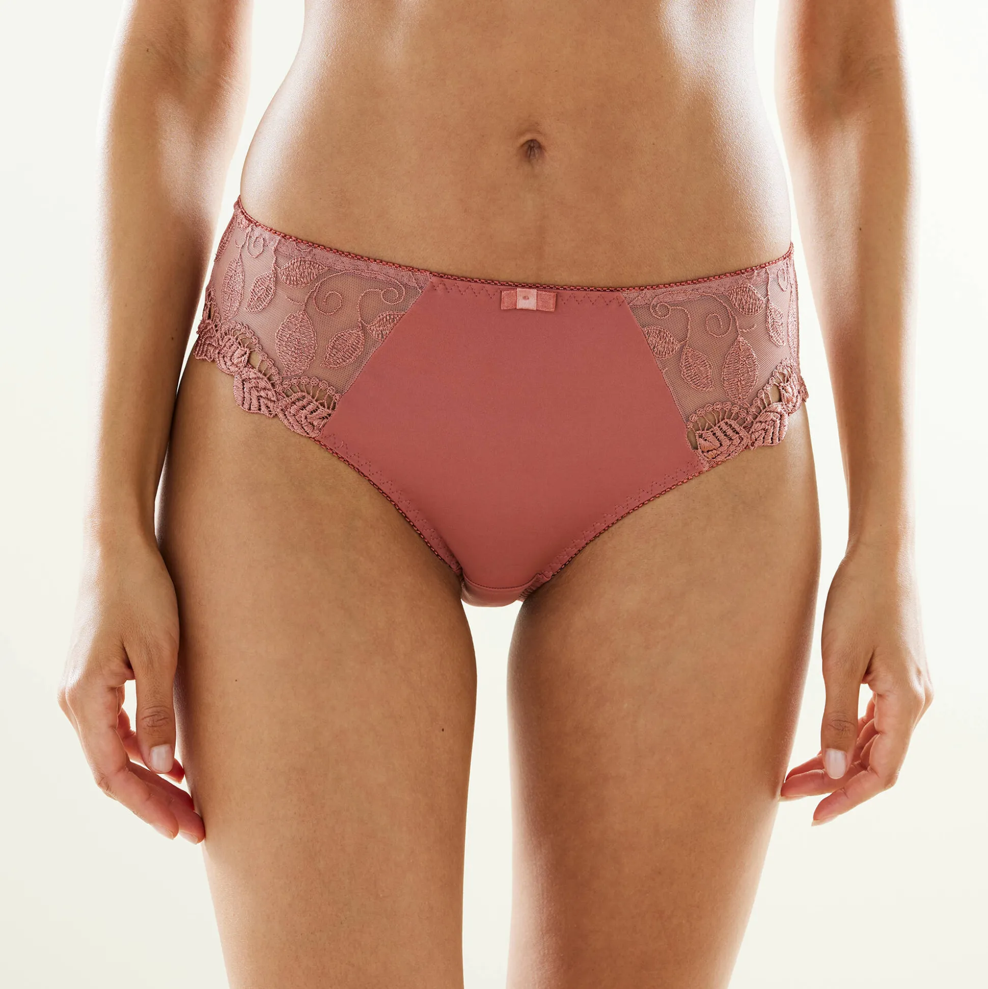 Microvezel slipje met guipurekant Rima - set van 2