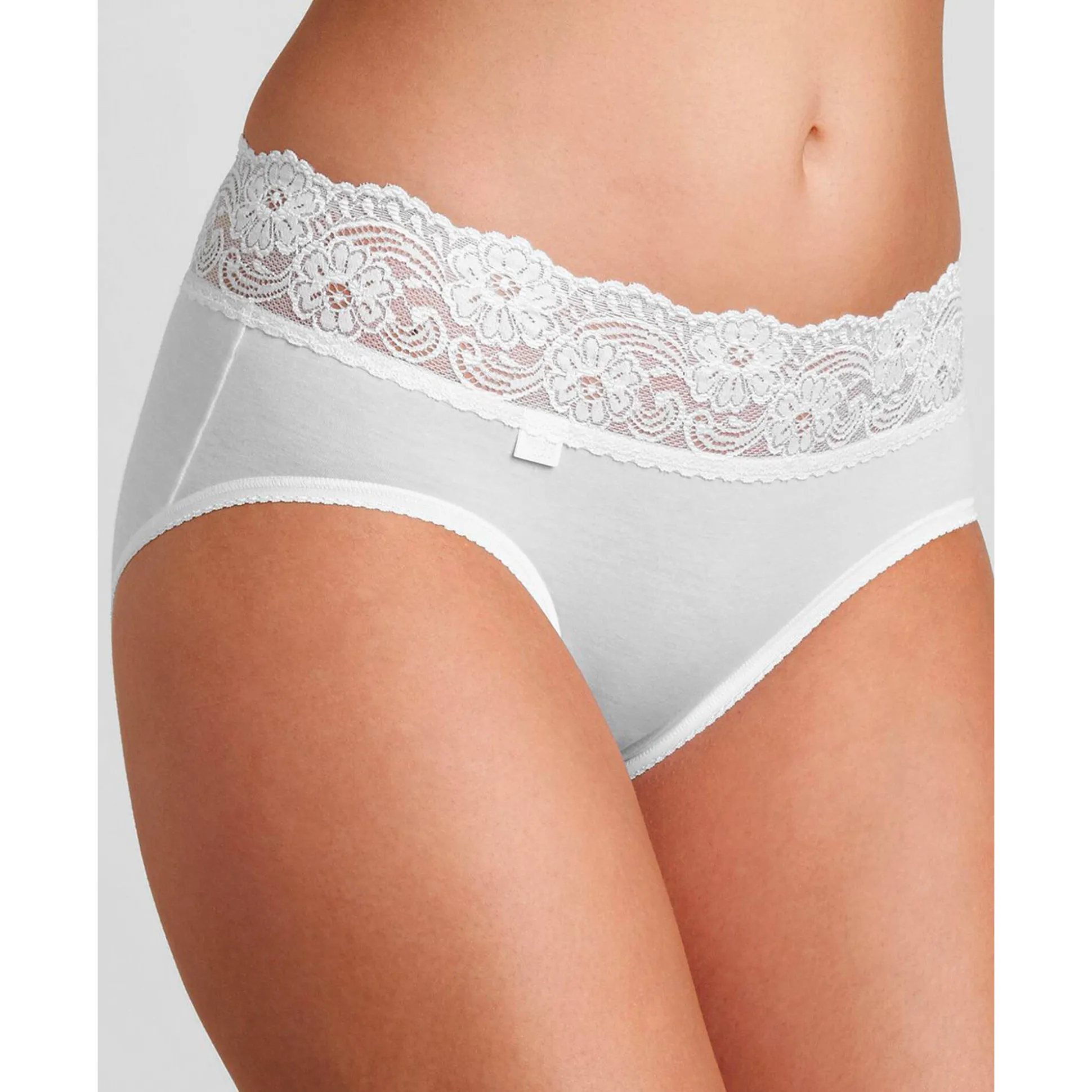Midislip in katoen en kant Romance - set van 4 (3 + 1 gratis)<br>