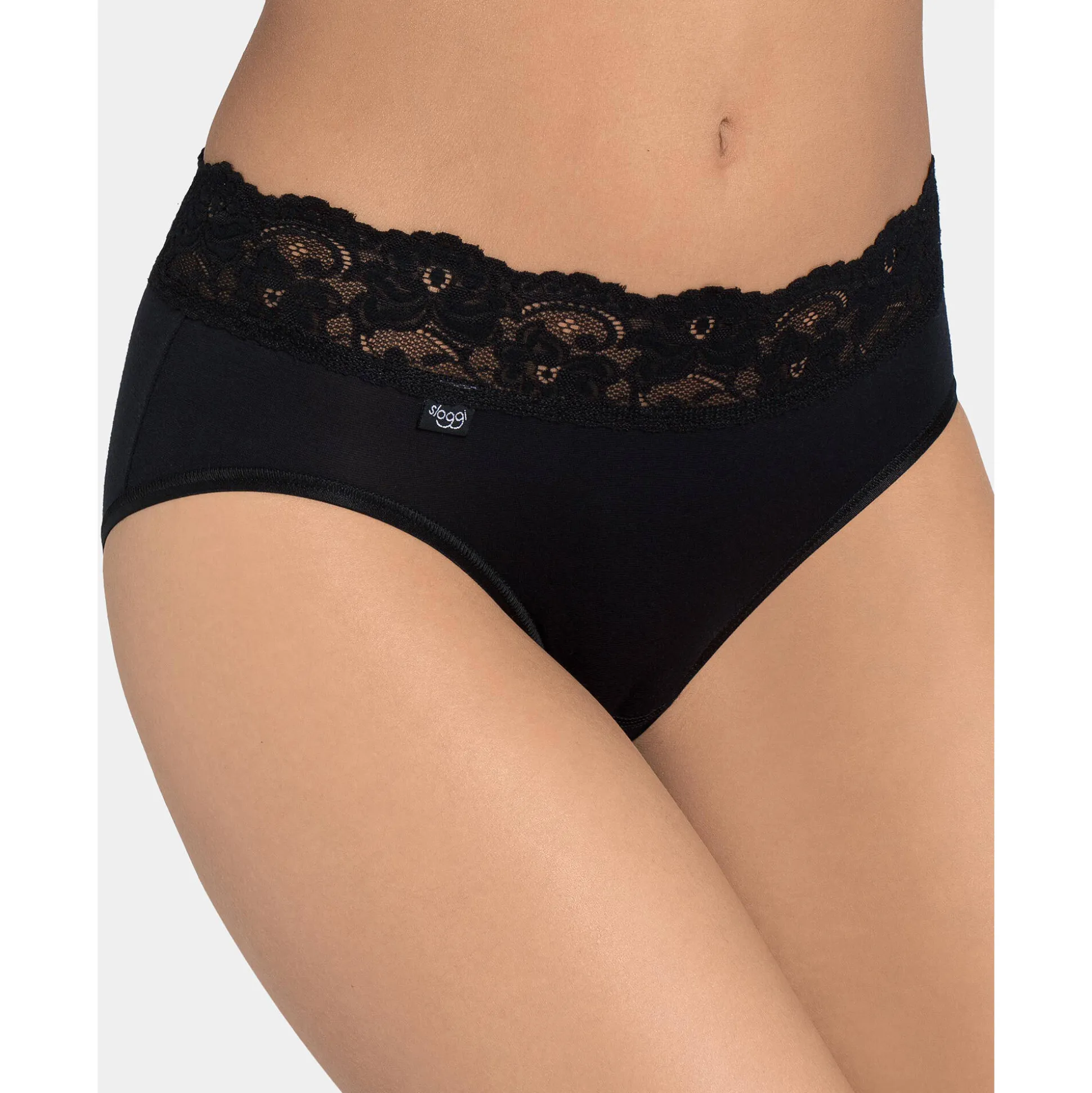 Midislip in katoen en kant Romance - set van 4 (3 + 1 gratis)<br>