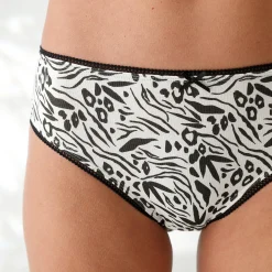 Midislip in katoen met dierenhuidprint - set van 4