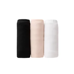 Midislip met hoge taille en kanten tailleband in microvezel - set van 3