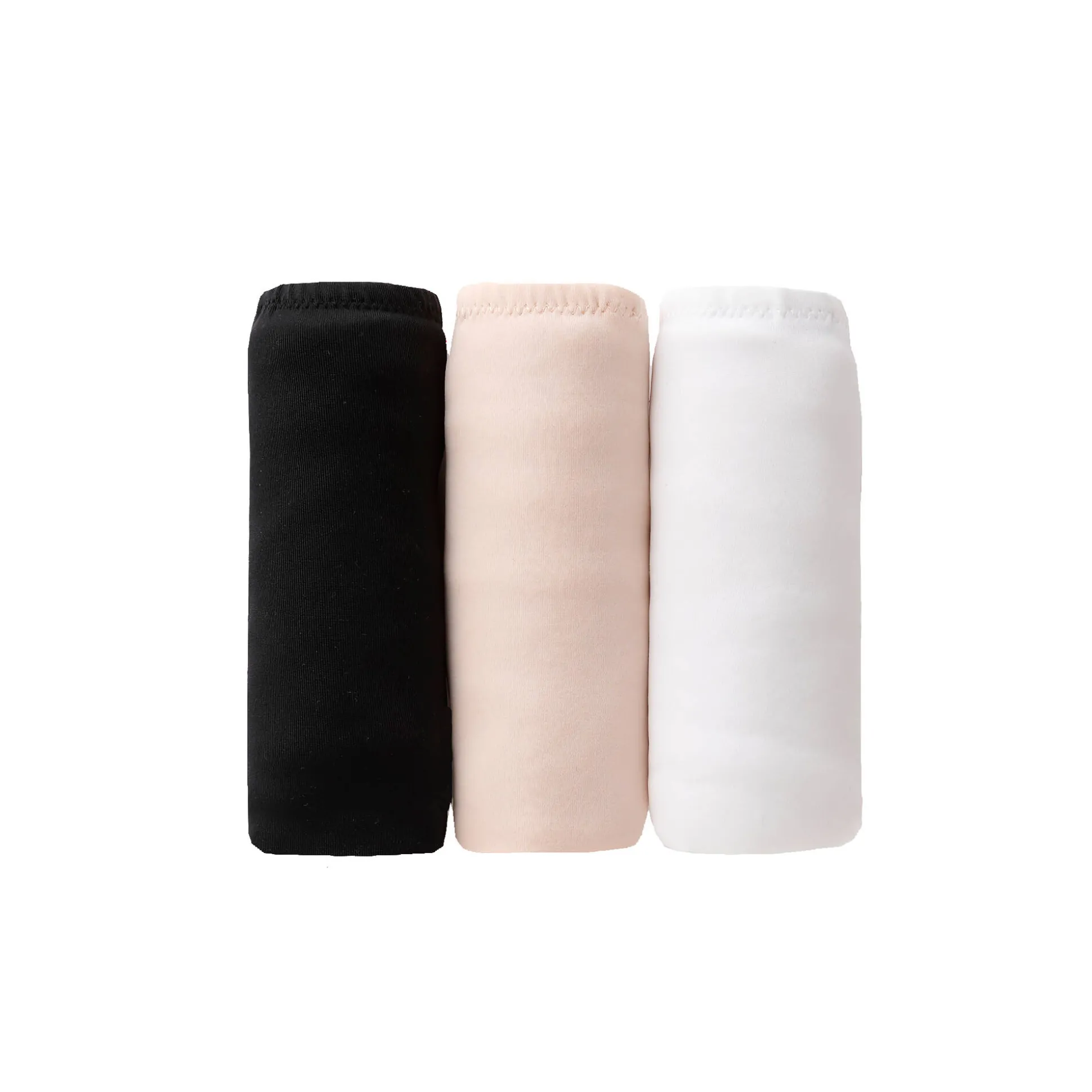 Midislip met hoge taille en kanten tailleband in microvezel - set van 3