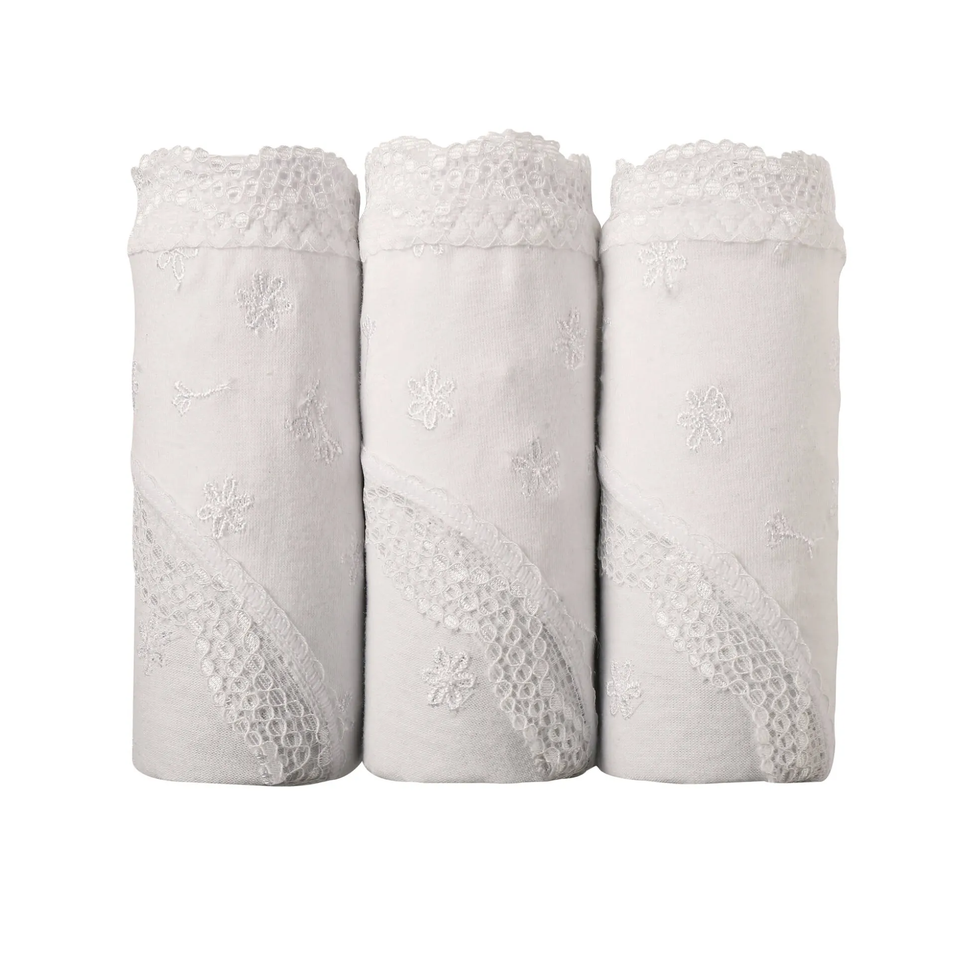 Midislip met hoge taille in katoen en stretchkant - set van 3
