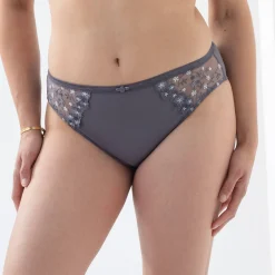 Midislip Oliena in microvezel en geborduurde tule - set van 2
