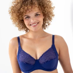Minimizerbeha in microvezel en geborduurde tule met beugels - set van 2