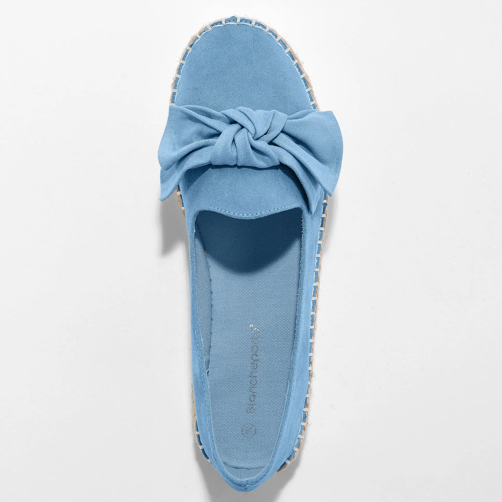 Mocassins in espadrillestijl met strik en koordzool