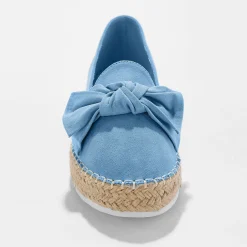 Mocassins in espadrillestijl met strik en koordzool