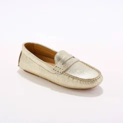 Mocassins in glad leer - zilverkleur
