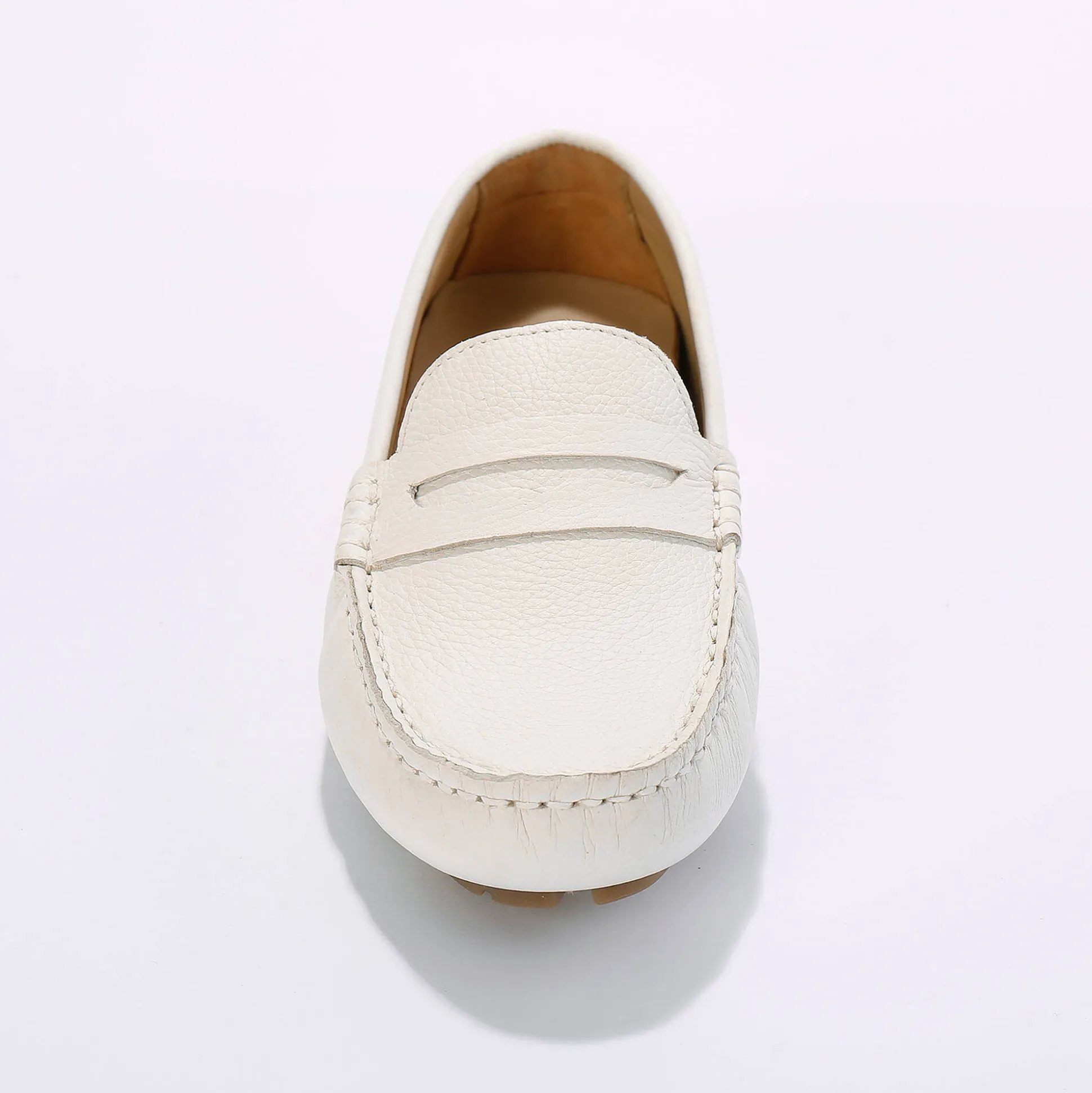 Mocassins in glad leer - zilverkleur