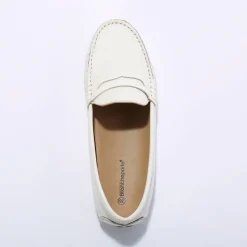 Mocassins in glad leer - zilverkleur
