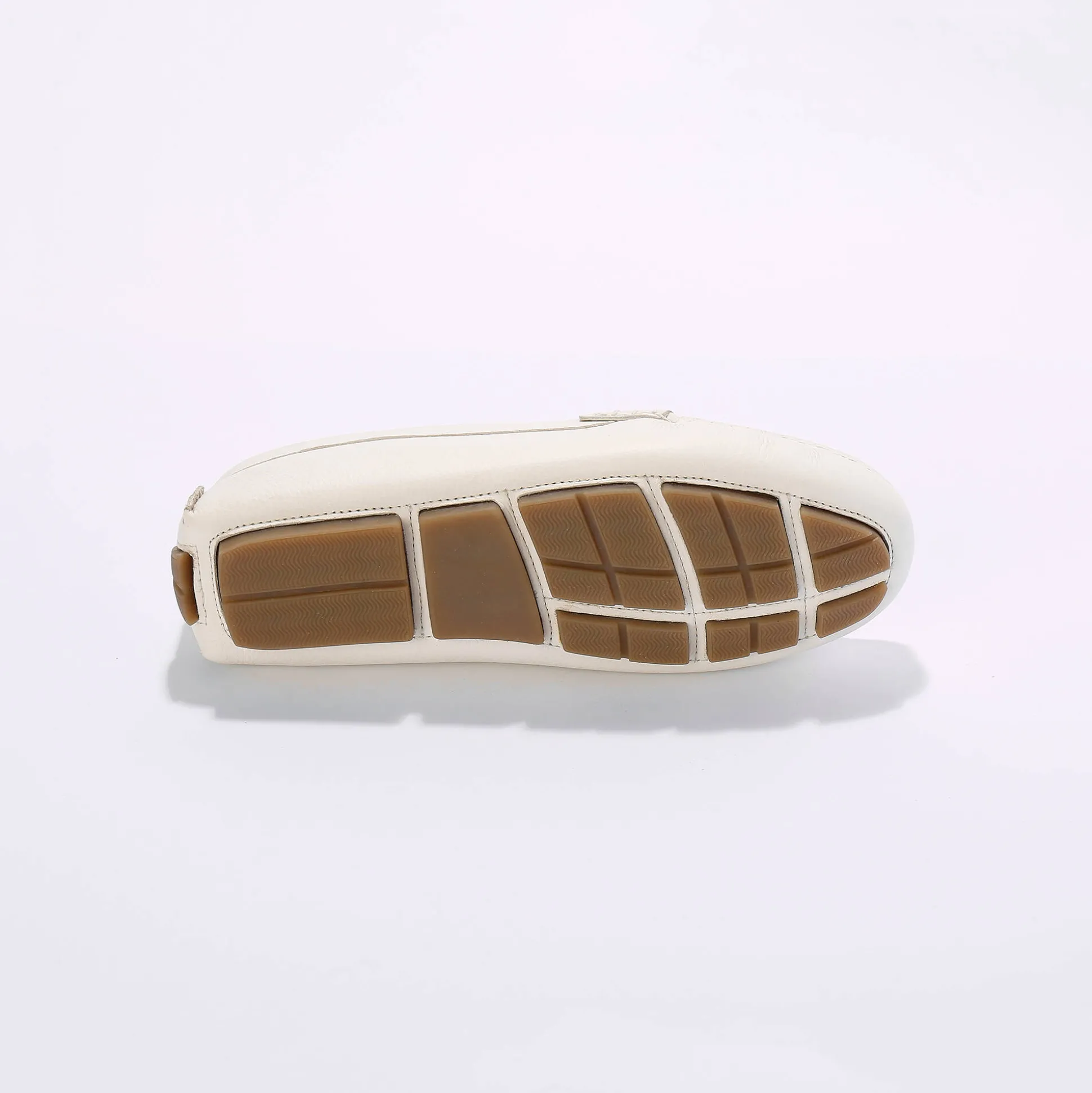 Mocassins in glad leer - zilverkleur