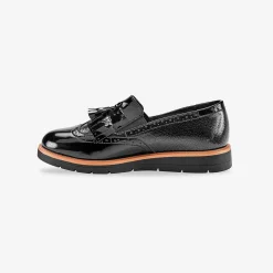 Mocassins met pompons en franjes