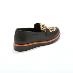 Mocassins met sleehak - dierenhuidprint