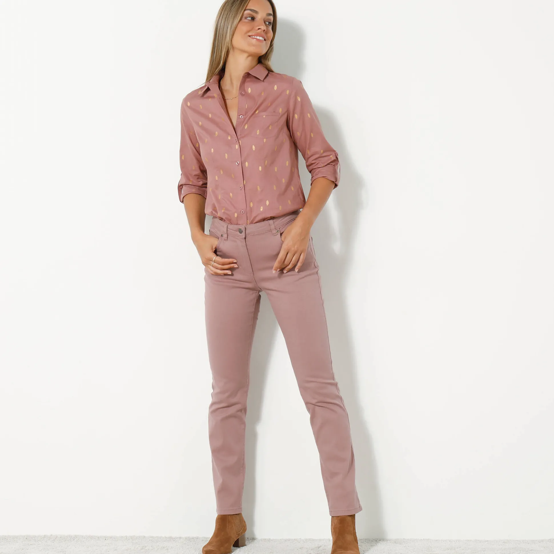 Modellerende broek met 5 zakken