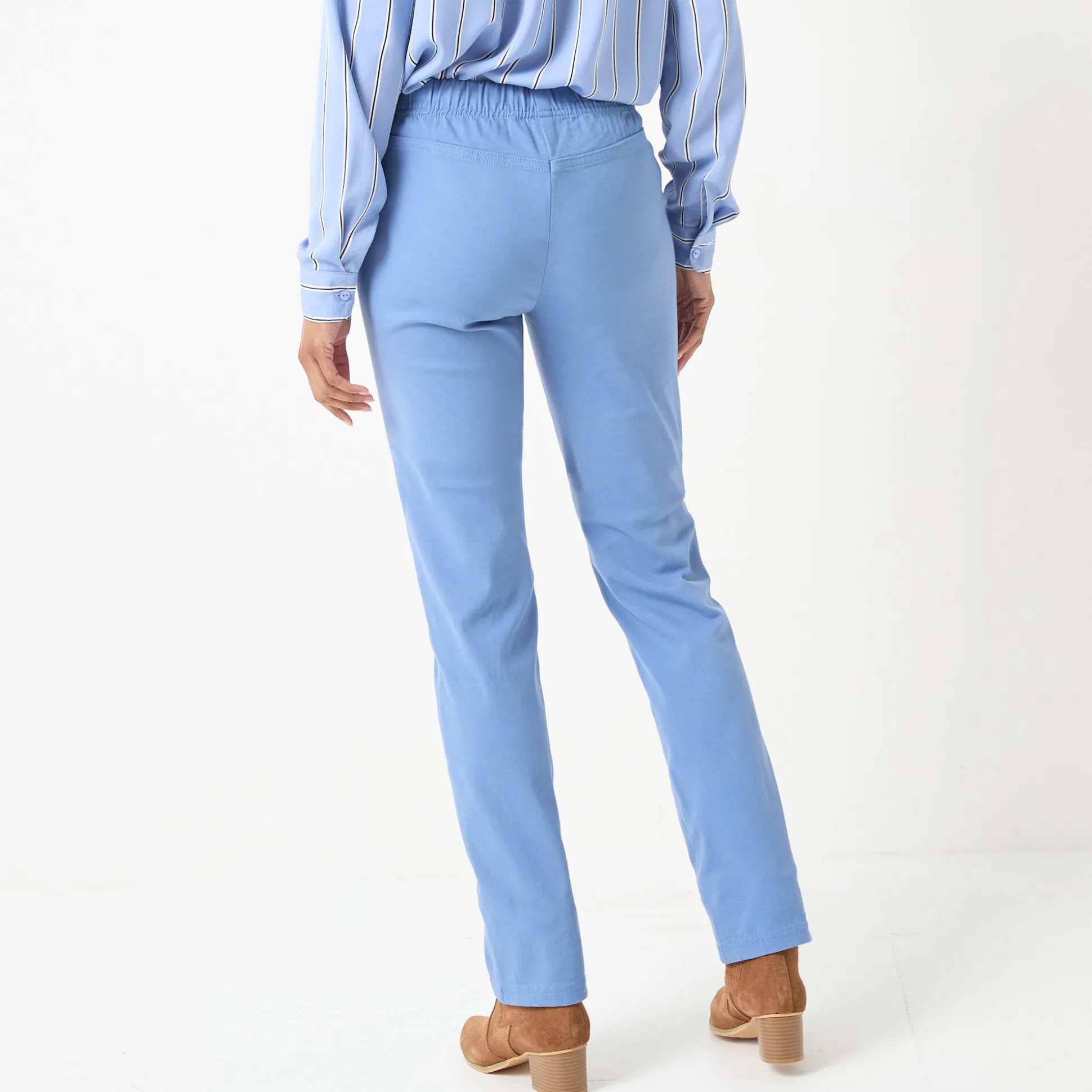 Modellerende broek met 'platte buik' effect en elastische taille