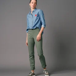 Modellerende broek met 'platte buik' effect en elastische taille
