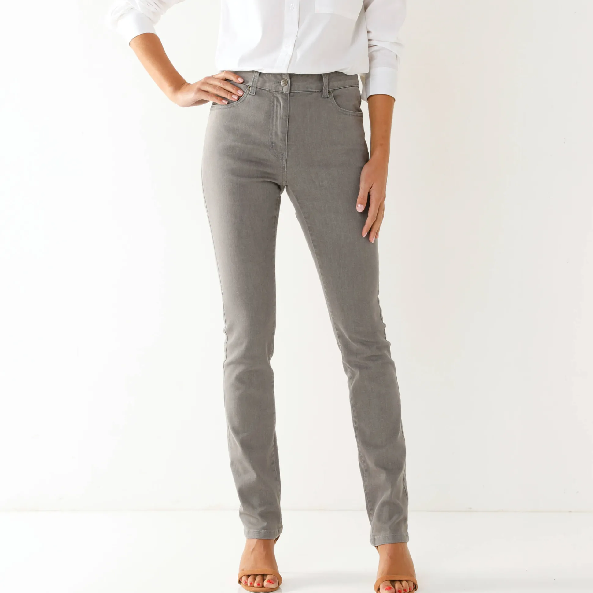 Modellerende jeans met 5 zakken