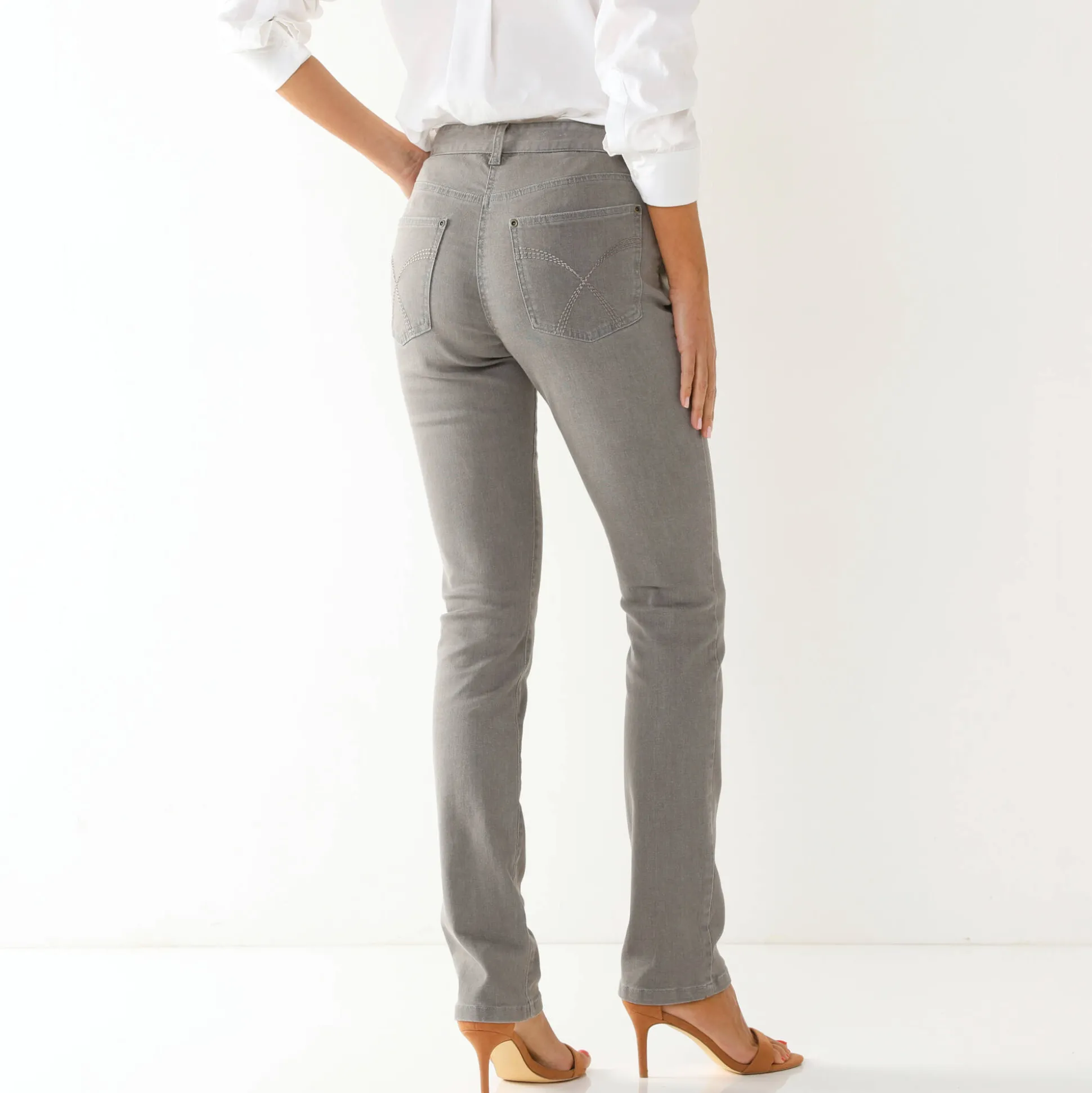 Modellerende jeans met 5 zakken