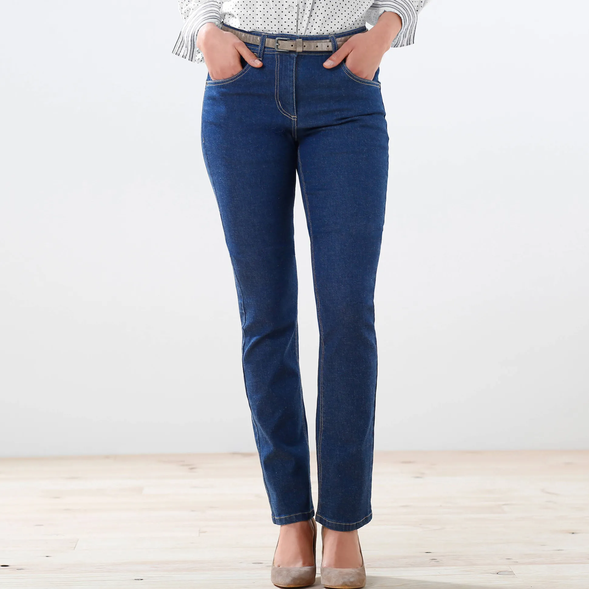 Modellerende jeans met 5 zakken