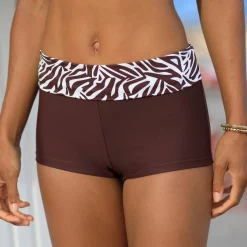 Moduleerbare bikinishorty met zebraprint