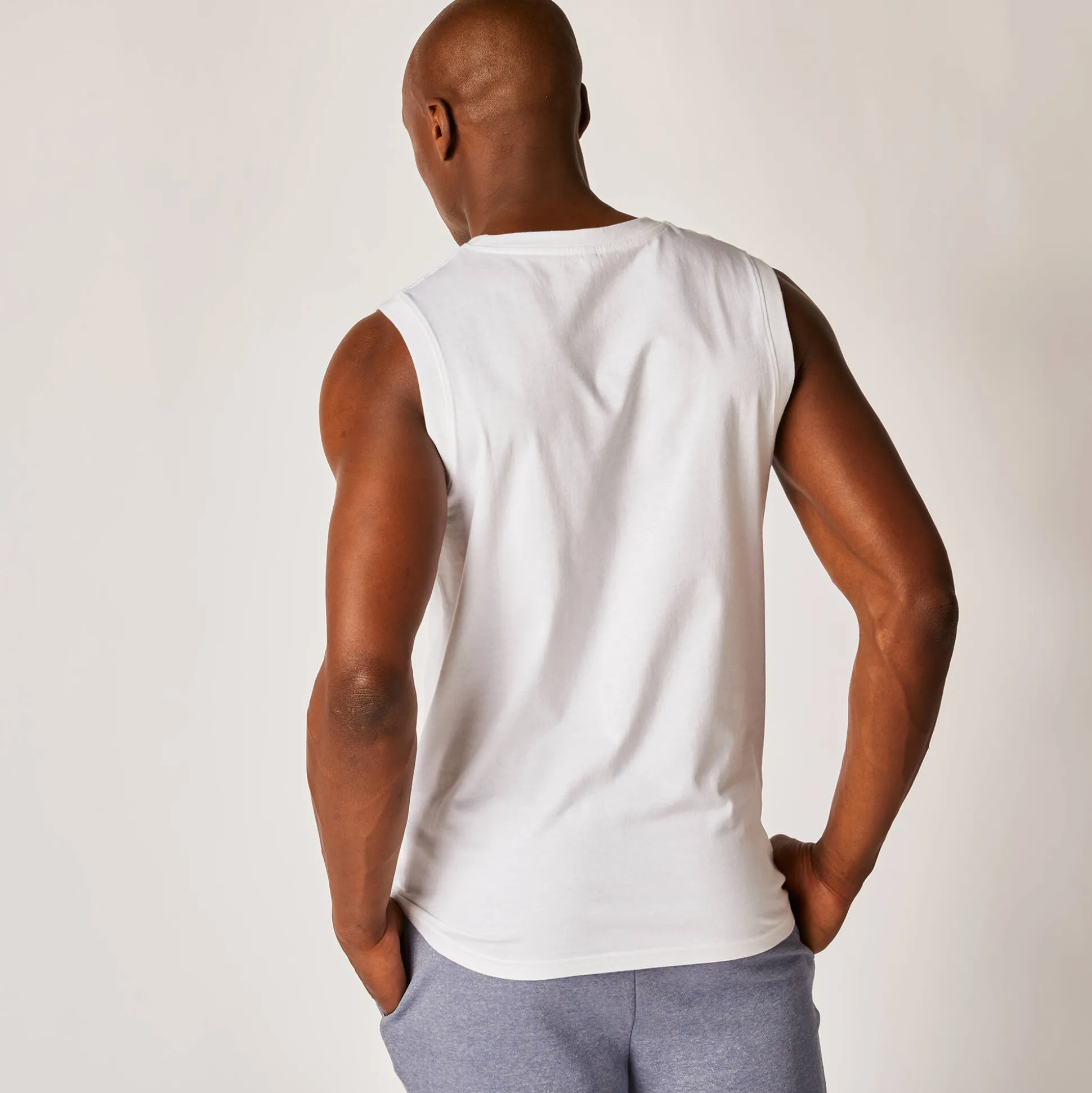 Mouwloos T-shirt met ronde hals - set van 3