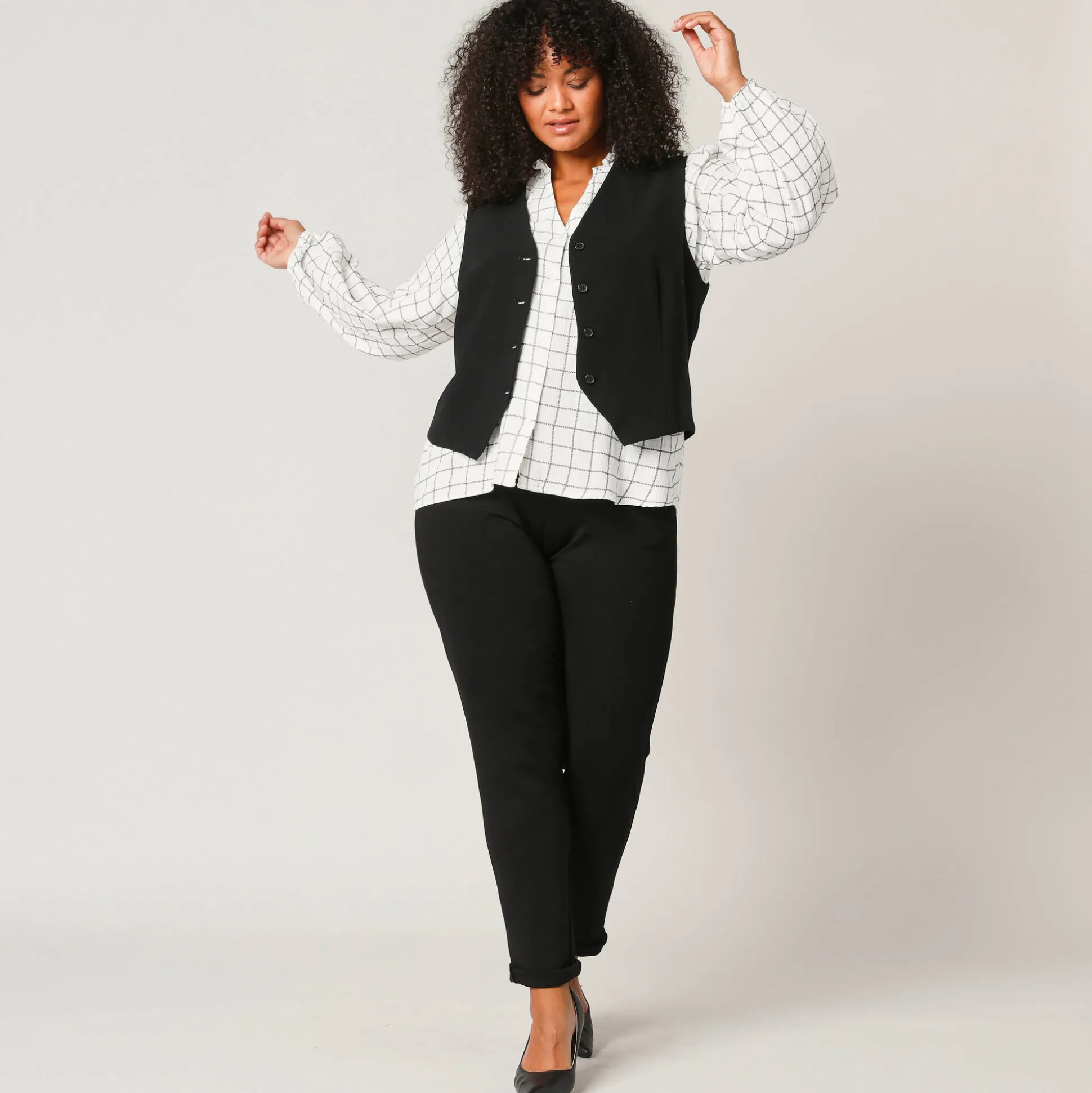Mouwloos vest, effen