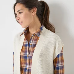 Mouwloos vest, fantasietricot