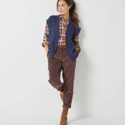 Mouwloos vest, fantasietricot