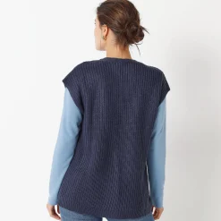 Mouwloos vest met knopen