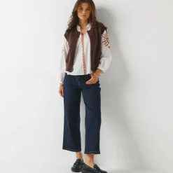 Mouwloos vest met rits