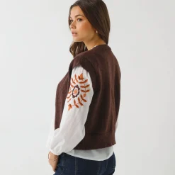 Mouwloos vest met rits