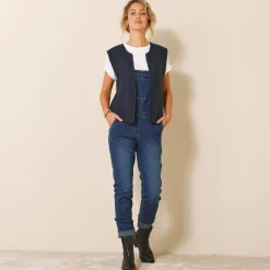 Mouwloos vest met ronde hals