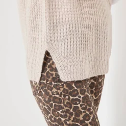 Mouwloze trui in origineel patenttricot