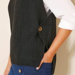 Mouwloze trui in tricot