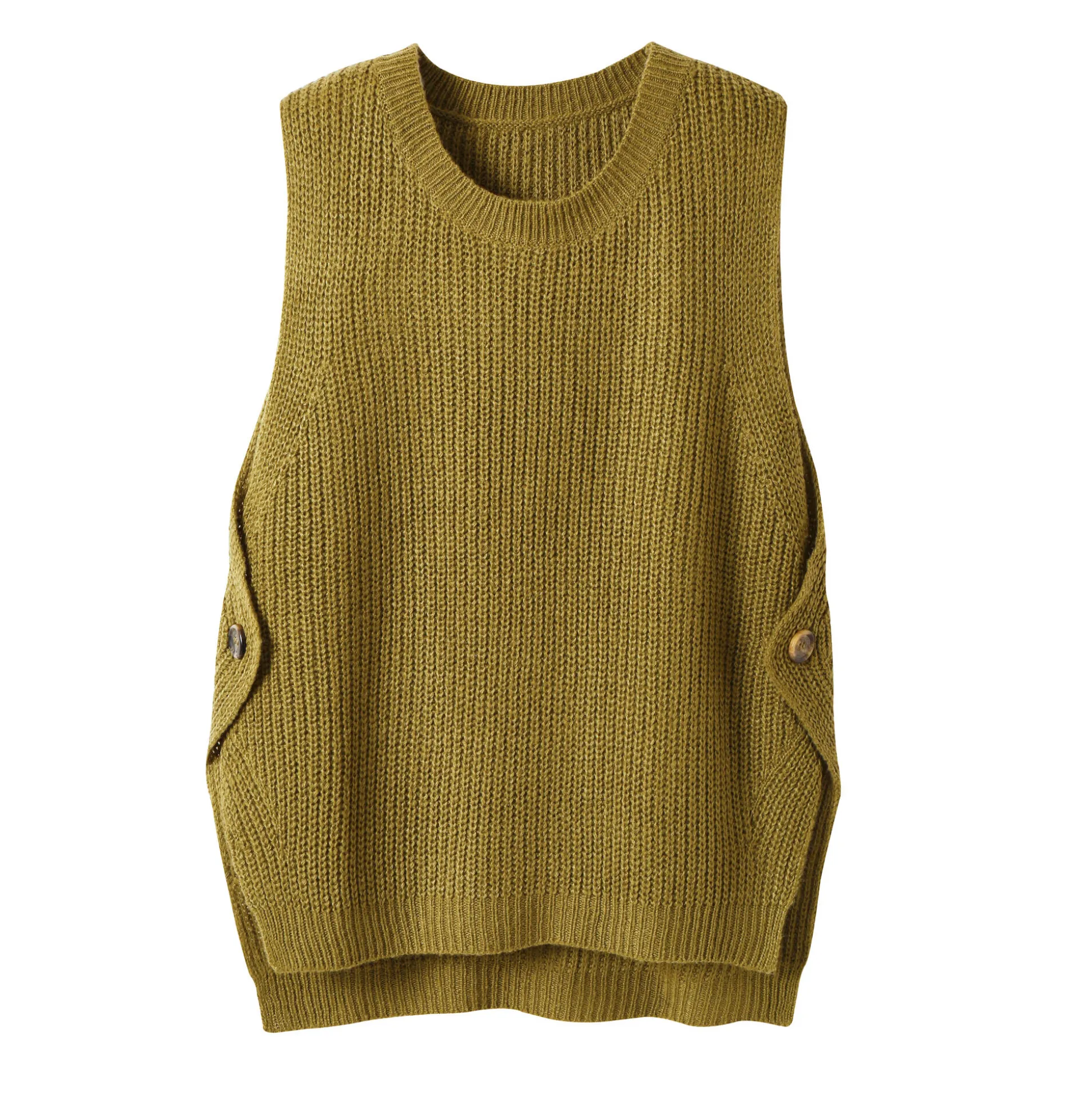 Mouwloze trui in tricot