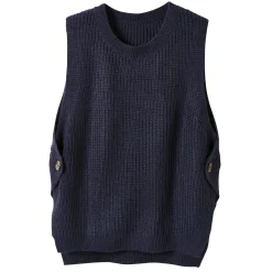 Mouwloze trui in tricot