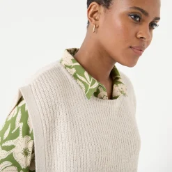 Mouwloze tuniektrui, patenttricot met zachte touch